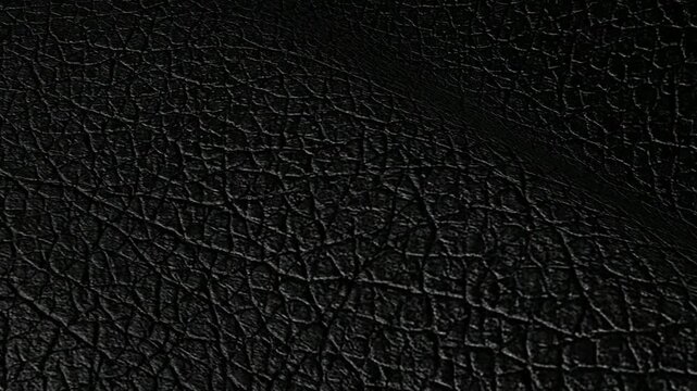 Black Pebble Leather Waves Flowing in a Seamless Looped Motion with Distinctive Texture and Refined Luxury Material Character for Premium Background Design