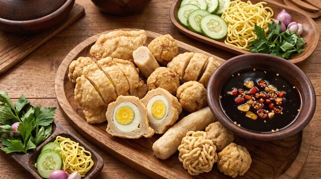 Authentic Palembang Pempek Fish Cakes with Cuko Sauce
