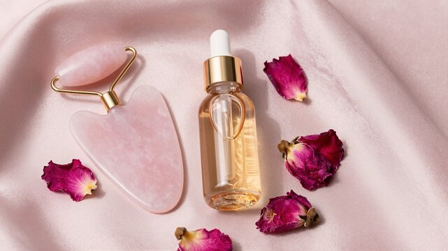Gua Sha Rose Quartz Facial Tool