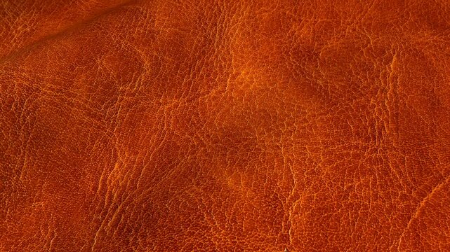 Amber Pull Up Leather Waves Creating a Seamless Looped Movement with Rich Surface Texture and Warm Premium Material Character for Sophisticated Luxury Backgrounds