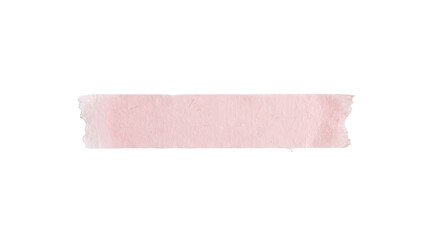 Obraz premium A single strip of pale pink washi tape with textured edges, isolated on transparent background