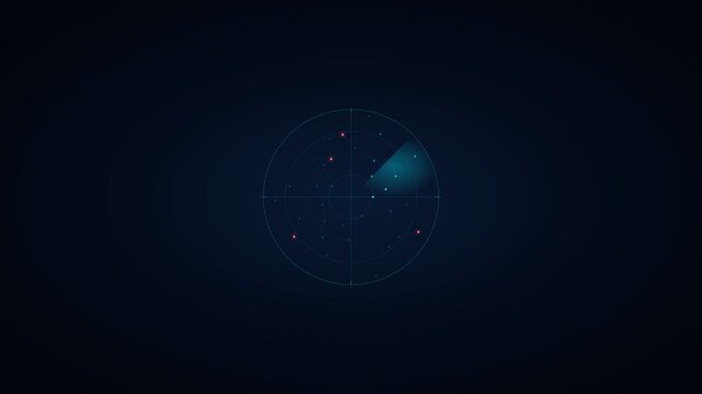 Cyber Threat Hunting Radar identifying hidden malware nodes within dark network cluster