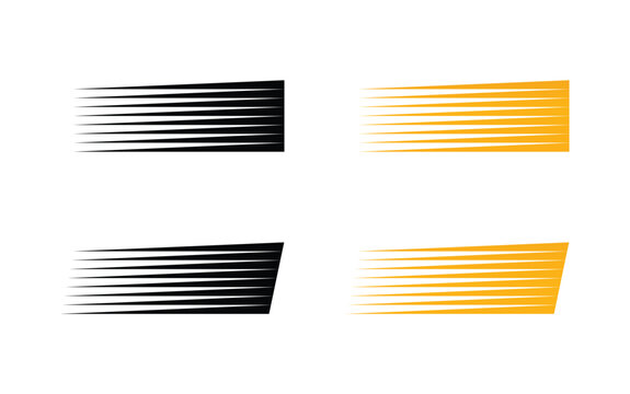 Speed line vector set, comic fast motion line collection for sports and anime graphics
