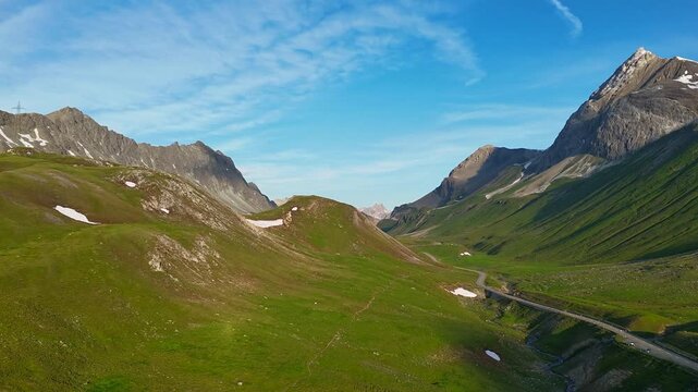 Hyperlapse - Aerial view of scenery in Switzerland - Europe