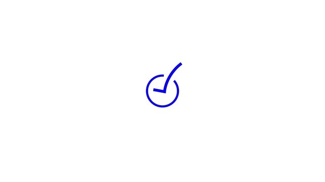 Check mark, tick mark icon with circle loading animated, that symbolizes approval, success, or task completion, websites, tutorials, info graphics, and business presentation with 4 video animation.