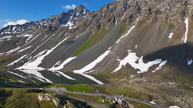 Hyperlapse - Aerial view of scenery in Switzerland - Europe