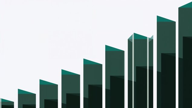 Business Data Chart with Increasing Graph and Growth Analysis for Presentations