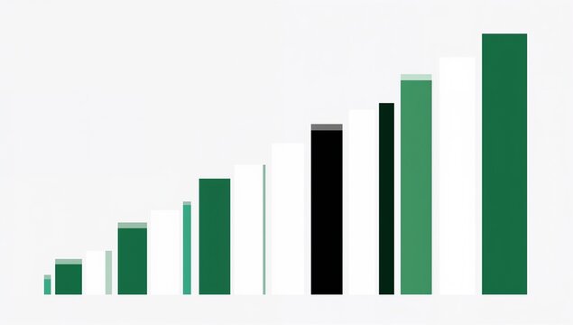Modern bar chart illustration depicting growth trends with colorful vertical bars