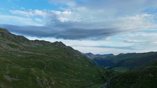 Hyperlapse - Aerial view of scenery in Switzerland - Europe