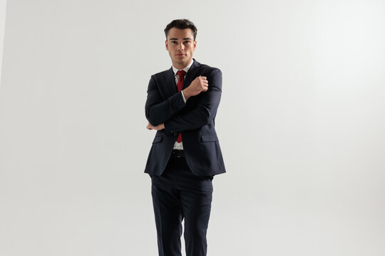 Professional man crossing arms and posing