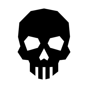 PNG Minimalist skull icon illustration