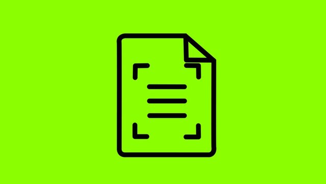 Scanned document icon with targeting crop marks for scanning