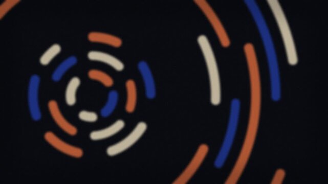 Colorful circular patterns with abstract design. 2d animation
