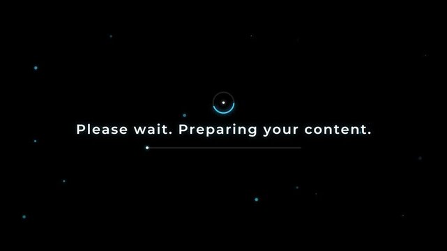 Generic digital loading bar with conceptual progress animation