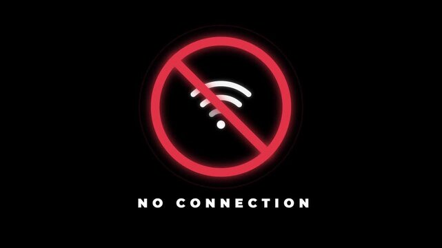 Generic no connection network error symbol animation