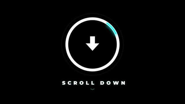 Scroll down arrow animated generic interface button
