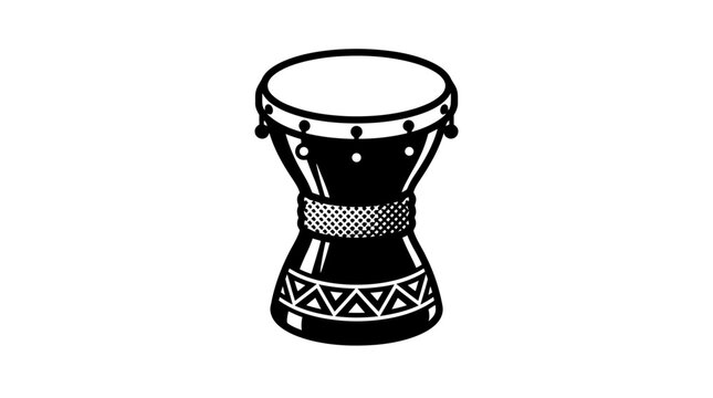 African djembe goblet drum percussion instrument.