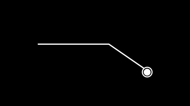 Minimalist white callout title bar line graphic element for technical labeling