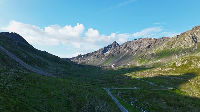 Hyperlapse - Aerial view of scenery in Switzerland - Europe