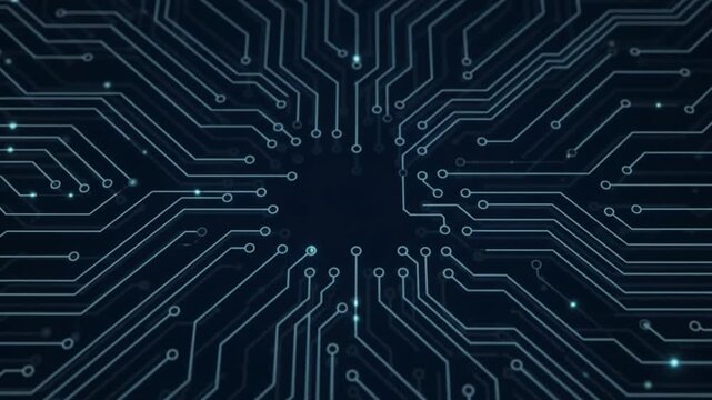 Glowing Circuit Board Technology Background