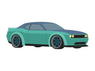 Naklejka premium Modern Sporty Coupe Car Vector Illustration