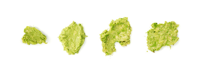 Obraz premium Avocado Smear Isolated, Sharwil Puree, Brown Avocados Paste, Fresh Alligator Pear Cream