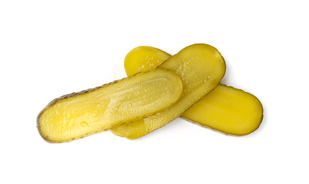 Pickled sliced cucumbers, fermented food, marinated canned vegetables, gherkins, pickles