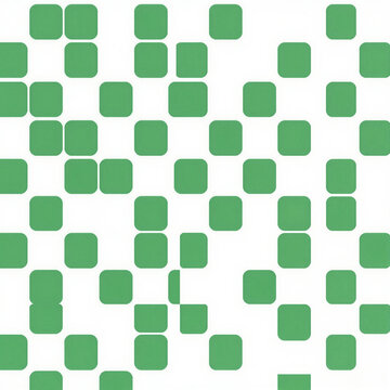 Rounded squares geometric pattern, green