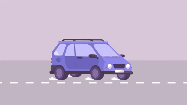 Cars on the Road Vector Illustration for Transportation and Travel, Automobile Vehicles with Wheels, SUV, Truck, Speed, Driving and Modern Road Design Elements