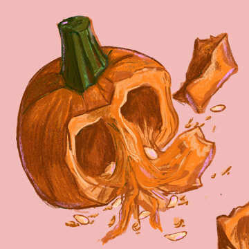 Broken pumpkin 