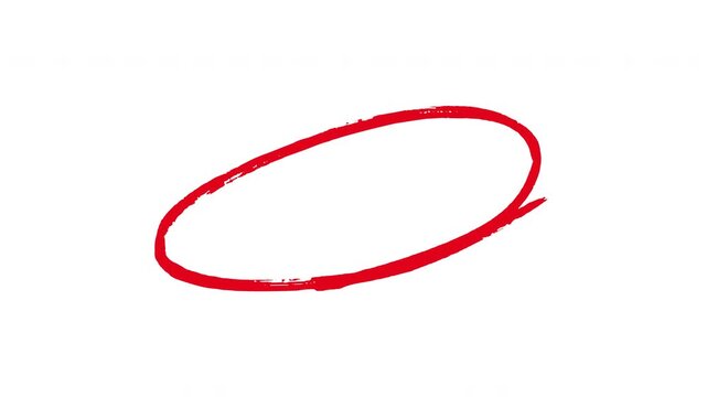 Red circle highlight isolated transparent background in 4K alpha channel.