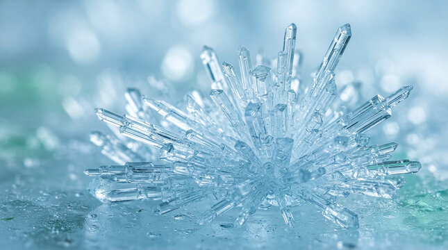 Pure natural menthol prismatic needle crystals cooling macro