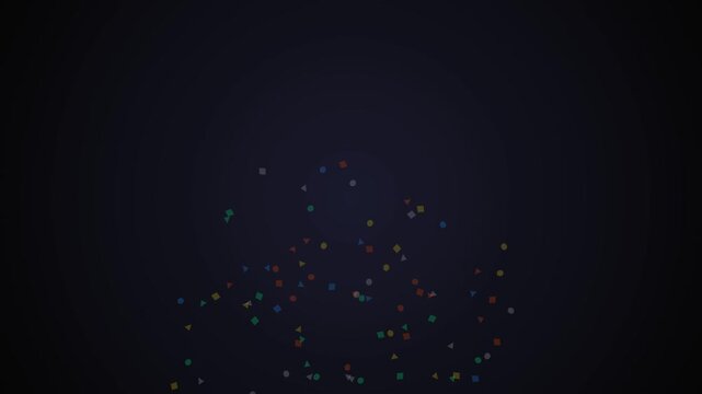Abstract Digital Particle Swarm Motion Graphics Background.