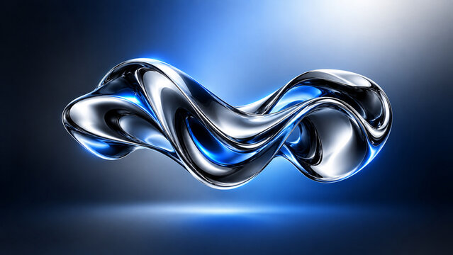 3d silver heart