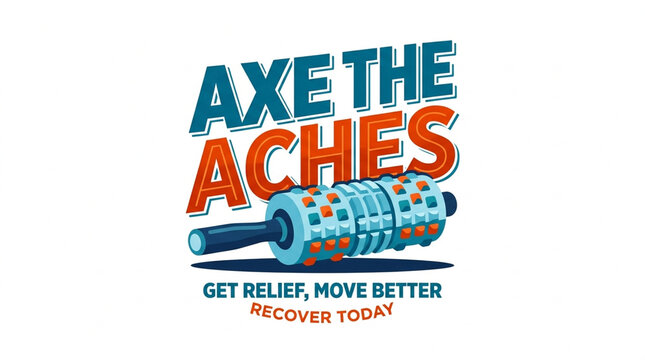 Foam Roller Illustration for Muscle Recovery and Pain Relief Concept