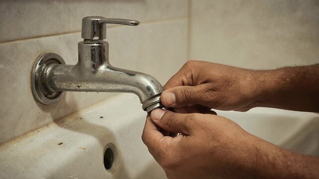 Repairing a Faucet by Replacing the Washer