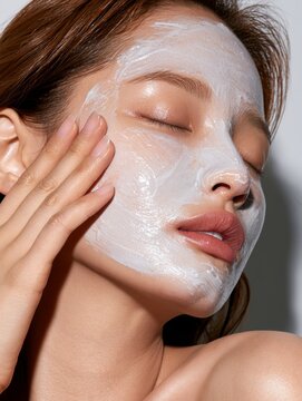woman with evening ceramide barrier mask