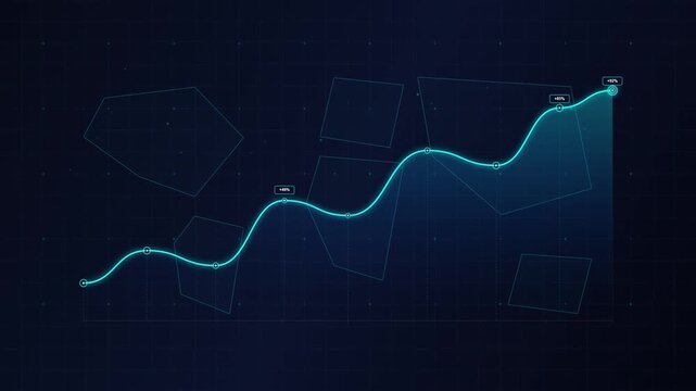 Digital Abstract Motion Render Featuring Faint Glowing Geometric Grid Lines