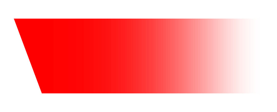 Red Gradient Horizontal Bar Banner Design Element Graphic Isolated on Transparent Background