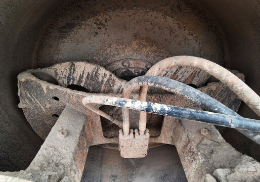 Large road roller during road repair works