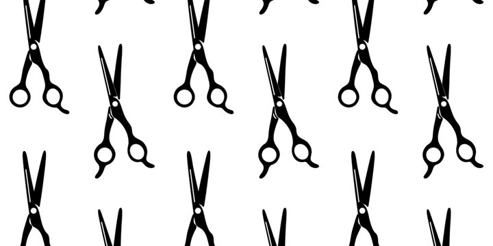 seamless barber scissors pattern for barbershop