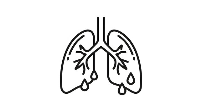 Detailed anatomical illustration of human lungs with bronchial tree structure