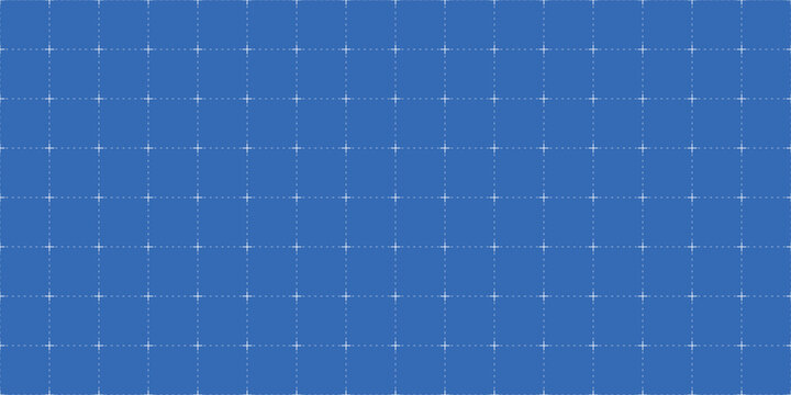 Blue dashed grid background with cross marks
