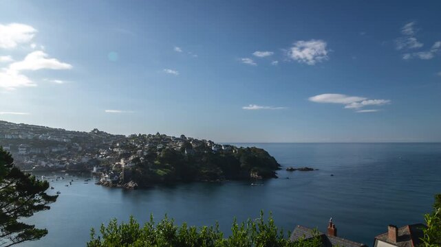 Fowey Harbour timelapse, Cornwall, UK.Whole day timelapse showing tides and movement of many boats