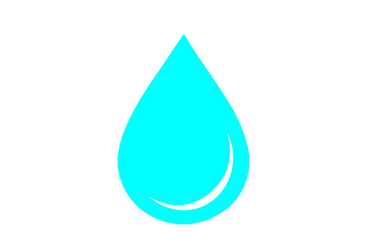 Water drop isolated on transparent background cutout vector illustration