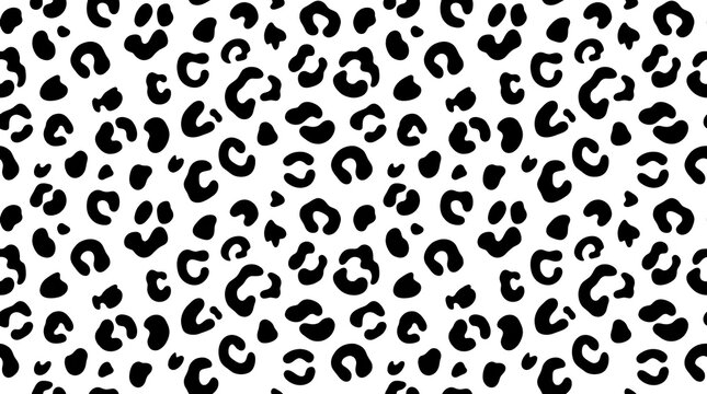 black and white leopard print pattern background