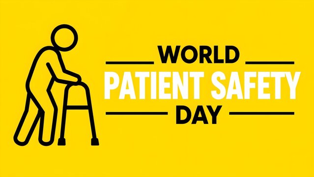 Vector illustration on the theme of World Patient safety day observed each year on September 17th worldwide.