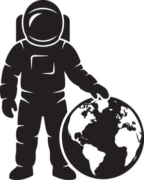 Boy Holding Globe for Global Business, World Travel, Education, Environment and Success Concept Vector Illustration