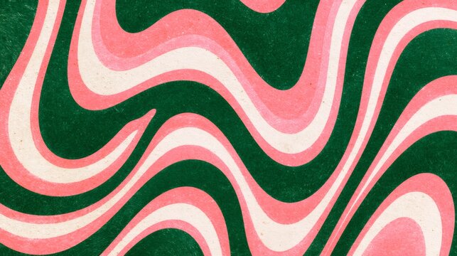Retro 70s groovy wavy fluid pattern background