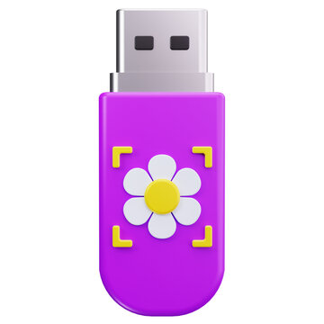 Custom USB Flash Drive 3D Illustrations